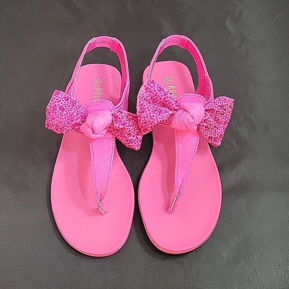 BRAND NEW ROUGE HELUIM BOWKNOT DESIGN ANKLE STRAP OPEN TOE WOMEN"S SANDAL - Picture 3 of 15